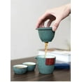 thumbnail image 5 of Portable Travel Tea Set With Travel Bag Ceramic Teapot Gaiwan With 2 Cups A Tea Sets, 5 of 6