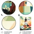 thumbnail image 3 of Designart "Lighthouse by the Sea I" Coastal Metal Wall Decor, 3 of 5