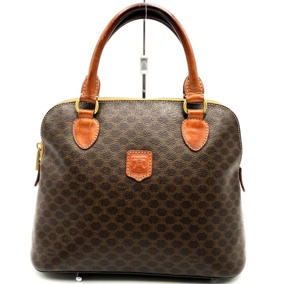Pre-Owned CELINE DM95 Handbag in Brown Macadam Leather for Women