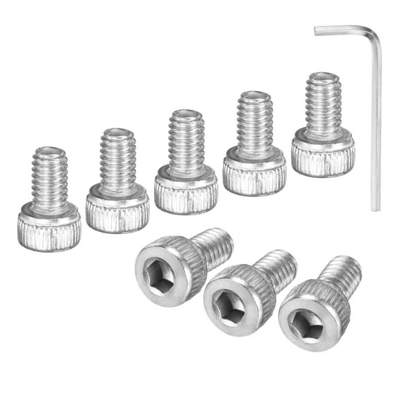 Uxcell 50-Pack M4 x 6mm Hex Socket Head Cap Screws Bolts, 304 Stainless Steel Machine Bolt Full Thread Precision Fasteners