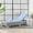 Light Gray Light Blue, variant on Modway Conway Outdoor Patio Wicker Rattan Chaise Lounge in Light Gray Gray