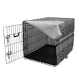 thumbnail image 3 of Vintage Tribal Dog Crate Cover, Greyscale Repetitive Pattern of Geometric Aztec Inspired Motifs, Easy to Use Pet Kennel Cover Small Dogs Puppies Kittens, 7 Sizes, Charcoal Grey Pale Grey, by Ambesonne, 3 of 6