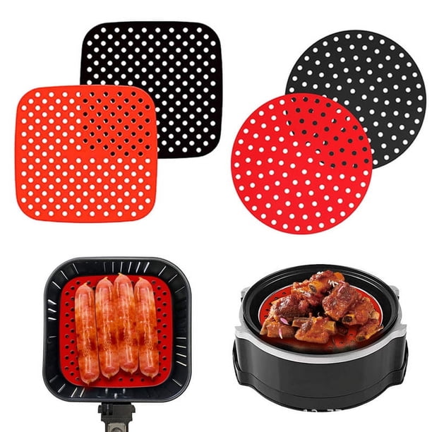 Cross Border New Airware Reutilizable Freidora de aire Forrado Cuadrado Silicona Air Fryer Pad Accesorios Redondo