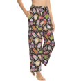 thumbnail image 2 of Uemuo Milk Tea Pattern Women's Wide Leg Palazzo Lounge Pants with Pockets Light Weight Loose Comfy Casual Pajama Pants-X-Large, 2 of 9