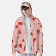 thumbnail image 2 of Fotbe Strawberry Chaqueta con Protección Solar UPF 50+ para Hombre y Mujer, Camisa con Capucha y Bolsillos-Small, 2 of 7