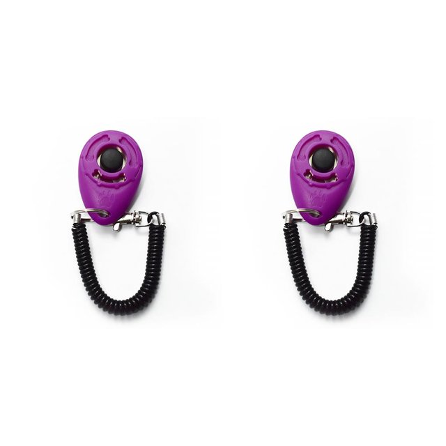 Greeniant portátil para entrenamiento de mascotas, ayuda para el comportamiento de los animales, entrenador de botón de dieta, suministros Púrpura 2piezas Greeniant CBP203591