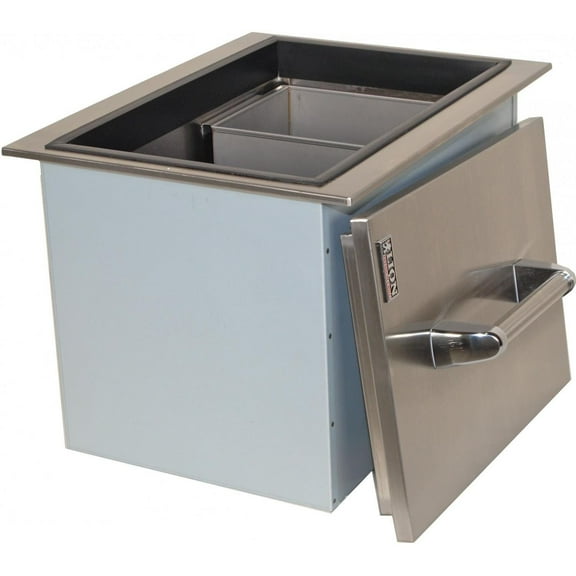 Lion Stainless Steel Drop In Ice Bin With Condiment Tray
