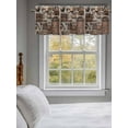 thumbnail image 5 of Curtain Valance for Windows,Mid Century Retro Farmhouse Kitchen Valances Rod Pocket Short Curtains,Farm Wood Grain Brick Window Treatment Panel for Bedroom Bathroom 54"x18", 5 of 7