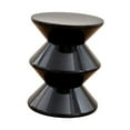 thumbnail image 2 of Dualoai PP Hourglass Shape Sofa Stool Side Table Bedside End Table for Coffee, Patio Black, 2 of 9