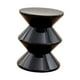 thumbnail image 2 of Taburete de sofá en forma de reloj de arena de PP, mesa auxiliar, banco de entrada, ahorro de espacio, pequeño, de noche Negro, 2 of 9