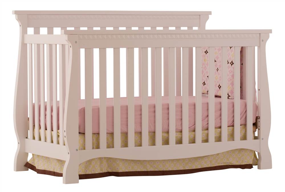 Stork Craft Venetian 4-in-1 Fixed Side Convertible Crib in White - image 2 of 5