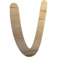 thumbnail image 1 of Unfinished Wooden Letter V, Paintable 16'' Tall Wood Craft Letter, Wall Hanging Shape, 1 of 3