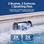 Upgrade Cordless Robotic Pool Cleaner – Wireless Battery Pool Cleaner with Sonar Navigation, Auto-Path Planning, Wall & Waterline Climbing, Tangle-Free Design for In-Ground / Above-Ground Pools