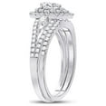 thumbnail image 4 of 14kt White Gold Pear Diamond Bridal Wedding Ring Band Set 1 Cttw, 4 of 4