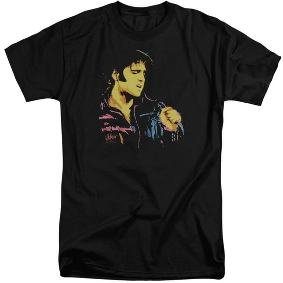 Elvis Presley Neon Elvis S/S Adult Tall Black