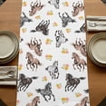 thumbnail image 5 of Table Runners 72 Inches Long Dress Scarves, Spring Flowers Farmhouse Kitchen/Dining Table Runner, Coffee Tablerunners, Black Brown White Horse Country Vintage 16x72 Inch, 5 of 9