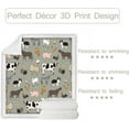 thumbnail image 4 of Cute Cow Blanket Fuzzy Fleece Blanket Furry Pig Chicken Horse Sheep Rabbit Farm Animals Blanket Sherpa Warm and Plush Throw Blanket for Bed Sofa Travel Couch (50" X 60"), 4 of 6