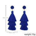thumbnail image 3 of Bohemian Three Layer Tassel Earrings for Women Exaggerated Big Fringe Geometric Drop Dangle Earrings Fashion Jewelry Birthday Gift, 3 of 7