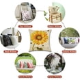 thumbnail image 4 of 4-piece sunflower print pillow cover autumn harvest Thanksgiving sofa cushion cover, 4 of 5