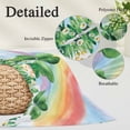 thumbnail image 2 of St Patrick's Day Pillow Covers, Linen Long Throw Pillow Case, Green Gnomes Shamrock Cloud Plants Rainbow Holiday Pillow Protector Decorative Cushion Cover for Living Room/Bedroom 24" x 36", 2 of 8