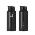 thumbnail image 6 of IRON °FLASK Camping & Hiking Hydration Flask, Wide Mouth, 3 Straw Lids, Stainless Steel Outdoor Water Bottle, Double Walled, Insulated Thermos, Metal Canteen - Black, 32 Oz, 6 of 8