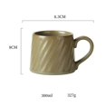 thumbnail image 2 of Taza de cerámica retro a rayas for té de la tarde, leche y café, 300 ml, 2 of 6