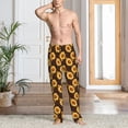 thumbnail image 4 of KLL Mens Pajama Pants for Men,Mens Lounge Pants,Funny Gifts for Men,Men's Pajama Bottoms-Chocolate Plaid Sunflower A, 4 of 5