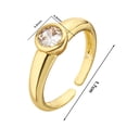 thumbnail image 6 of Hyasfey Finger Ring Electroplating Adjustable High Gloss Charming Cubic Zirconia Dress Up Hypoallergenic Bright Luster Open Ring Women Jewelry, 6 of 8