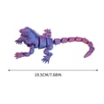 thumbnail image 3 of Lizard Toy Fully Articulated Flexible 3D Printed Figure Gradient Purple Blue Fidget Stress Relief Desk Decor for Adults Kids, 3 of 6