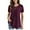 A-Mulberry, variant on FOLUNSI Women's Plus Size Summer Tops Short Sleeve Lace Pleated Blouses Tunic Tops M-4XL
