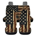 thumbnail image 7 of Pzuqiu American Flag Butterfly Car Seat Covers Full Set Front and Rear Seat Cover Set Easy to Install Car Seat Protector Breathable Full Wrapping Edge Seat Covers for Cars Truck Universal Fit Set, 7 of 7