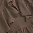 thumbnail image 5 of Women's Asymmetrical Ruffle Wrap Midi Skirts Flowy Western Cowgirl Skirts (Brown S), 5 of 6