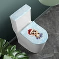thumbnail image 2 of ZIATUBLE Christmas Owls Toilet Lid Tank Protector Cover Set of 2 Snowflakes Toilet Top Cover Tank Lid Round Toilet Seat and Tank Lid Cover Set Fits Most Toilet Tanks and Lids, 2 of 7