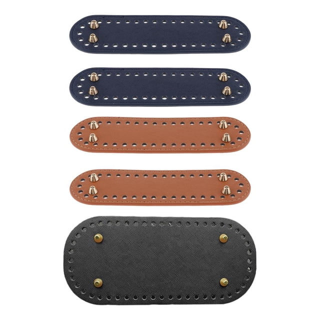 5 almohadillas inferiores para bolsas de tejido, base de inserción para bolsos y monederos. Negro
