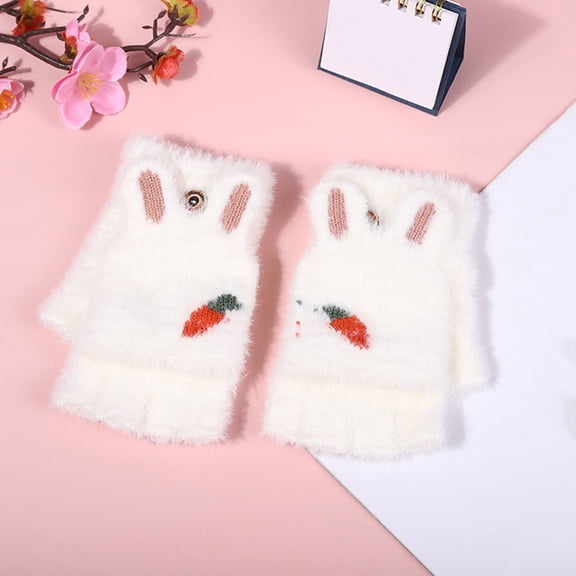 NICEXMAS 1Pair Thickened Warm with Fingerless Cover for Winter and Everyday Use