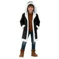 thumbnail image 2 of ATOGUTA Boys Fleece Jackets Fuzzy Hoodie Sweatshirt Fall Winter Lightweight Jacket Outerwear Size 5T-14, Black, 2 of 6