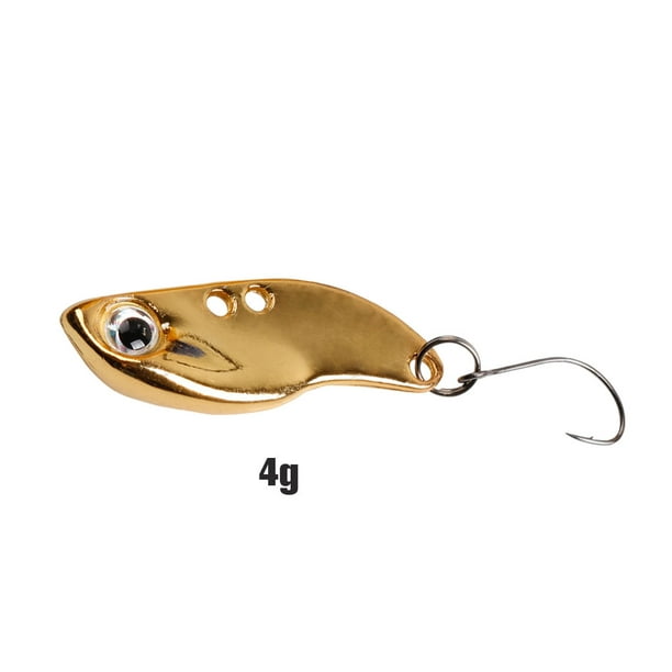 Wweixi Trout Spoons Kit Fish Tackle Sequins Trembling Fishing Lure Mini  Vibration Sinking Baits Carp Bass Swimbait Gold 4g 