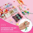 thumbnail image 6 of NUAHRHY Bead Keychain Kit DIY Beaded Keychain Making Kit Bag Charm Making with Acrylic Heart Flower Alphabet Bead Key Chain Supplies for Handmade Party, 6 of 10