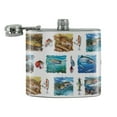 thumbnail image 2 of Fish Paintings Lures River Fishing  Stainless Steel 5oz Hip Drink Kidney Flask, 2 of 4