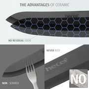 Hecef 3-piece Ceramic Knife Set with Blade Guards, Chef Vegetable Fruit Paring Knife