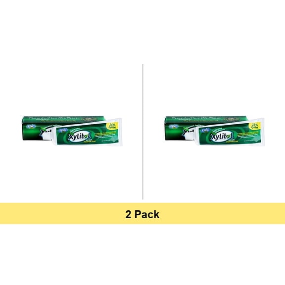 Epic Xylitol Toothpaste Fluoride-Free Sugar Free Spearmint - 2 Pack (4.9oz Tubes)