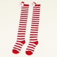 thumbnail image 5 of LWNYDPLSD Christmas High Long Stockings Over Knee Socks Christmas Party Socks Knee High Long Striped Stocking Socks Clearance Sale Watermelon Red, 5 of 5