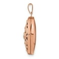 thumbnail image 5 of Auriga Fine Jewelry 14K Rose Gold 21mm Oval Diamond Vintage Blk Interior Locket Pendant for Women (L-28mm, W-17mm), 5 of 6
