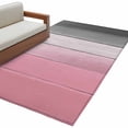 thumbnail image 2 of 3'x5' Area Rugs, Pink Gray Ombre Indoor Outdoor Area Rug for Living Room Bedroom, Vintage Country Wooden Washable Bathroom Rugs Kitchen Floor Carpet Mats Home Decor Aesthetic, 2 of 8