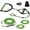 Green&Black, variant on 75FT Wakeboard Rope and Handle, 4 Sections Adjustable Water Ski Ropes for Water Skiing, Floating Wakeboard Tow Rope Watersport Lines for Waterskiing, Wakeboarding, Kneeboarding