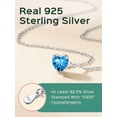 thumbnail image 5 of ChicSilver Pure 925 Sterling Silver Heart Necklace for Women December Birthstone Jewelry Graduation Mother's Day Anniversary Birthdaty Gifts for Her Wife Mom, 5 of 9