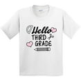 thumbnail image 3 of Inktastic Hello 3rd Grade with Hearts and School Supplies Youth T-Shirt, 3 of 5