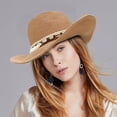thumbnail image 4 of fastboy Natural Straw Shell Hat Trendy Beach Cap For Fashionable Look And Easy To Carry. Cowboy Straw Hat 1Set, 4 of 6
