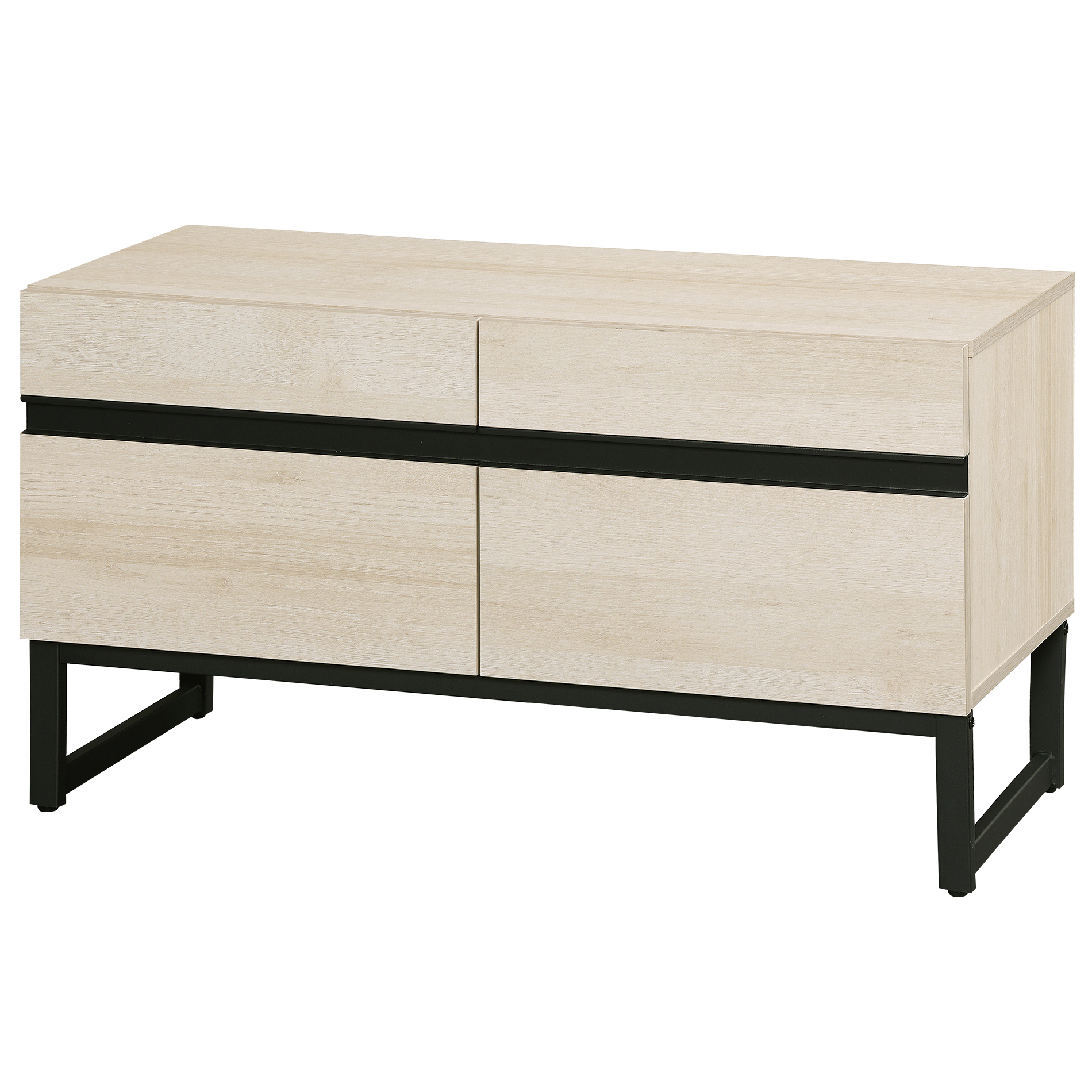 Modern TV Stand for TVs up to 50 inch, Entertainment Center TV Console with Storage Cabinets and Metal Base,Media Console for Living Room
