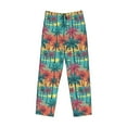 thumbnail image 6 of Uemuo Hawaii Palms Pattern Men's Wide Leg Palazzo Lounge Pants with Pockets Light Weight Loose Comfy Casual Pajama Pants-X-Large, 6 of 9